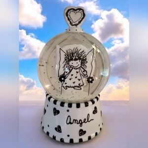 Enesco Angel Music Box Snow Globe What the World Needs Now Is Love